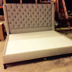 Queen Size Channel Back Platform Bed 1